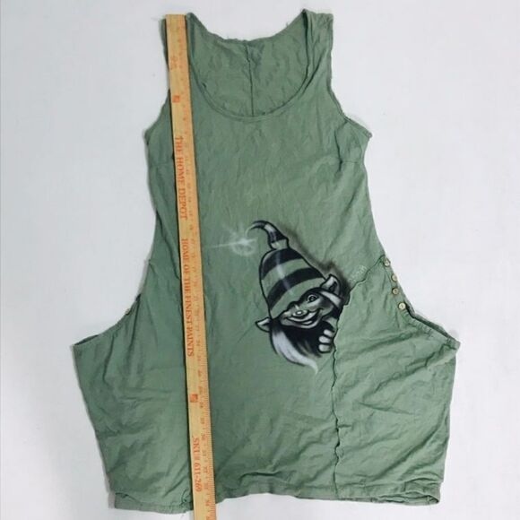 Top Tunic Dress M Sleeveless Boho Elf Christmas - Picture 2 of 7